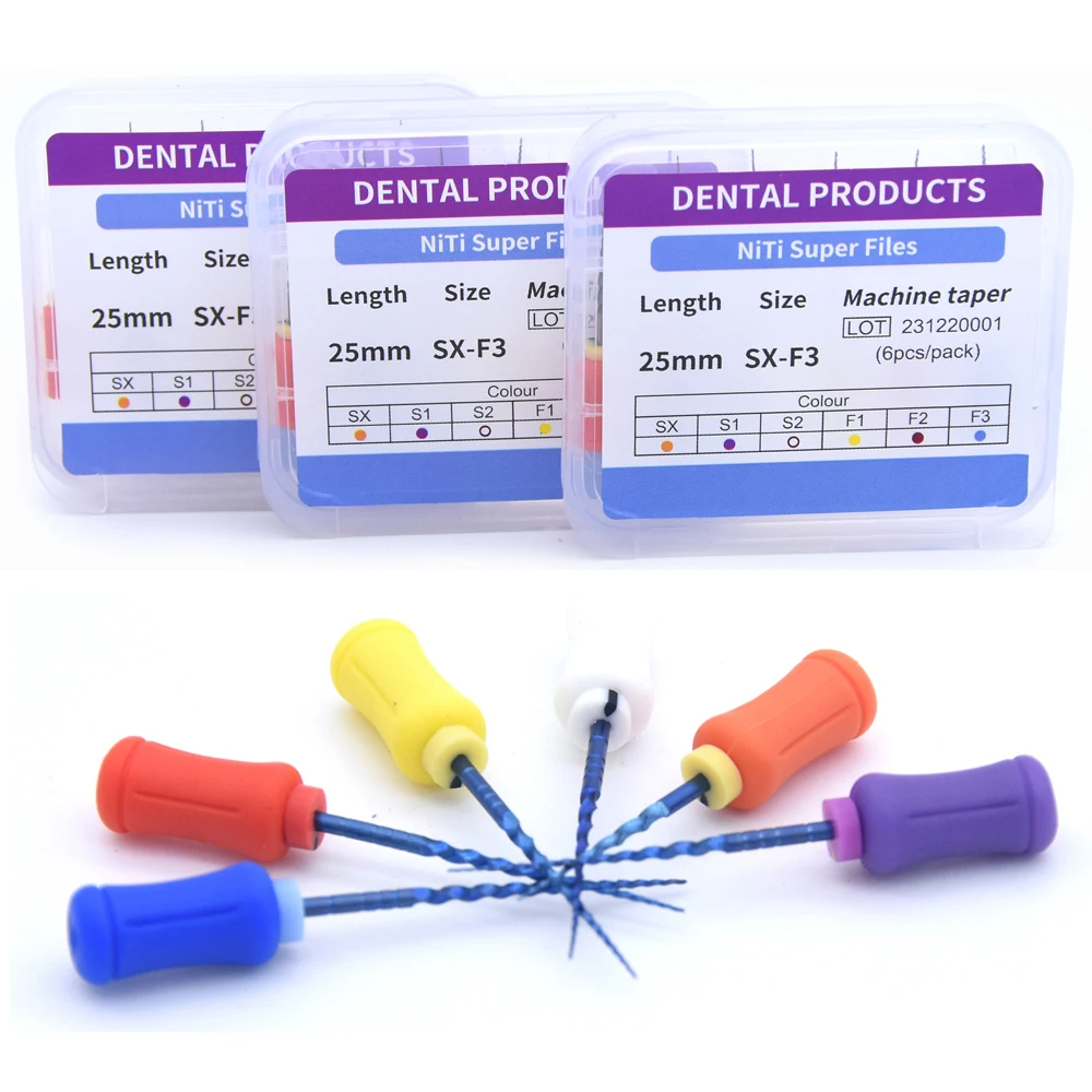 Blue Endodontic Hand Use Dental Files Nickeitainium Dentistryinstrument For Root CanaTreatment 25mm soco Files