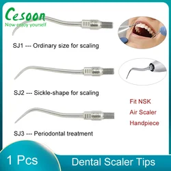 1 szt. Końcówek skaler dentystyczny SJ1/SJ2/SJ3 do obróbki przyzębia końcówki do urządzenia do oczyszczania NSK Air skaler