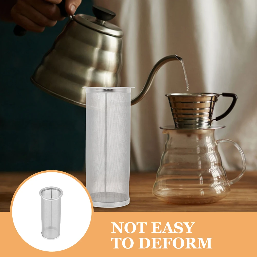

Reusable Coffee Filter Stainless Steel Fine Mesh Cone Shaped Coffee Strainer Tea Infuser Filter for Home and Office Brewing