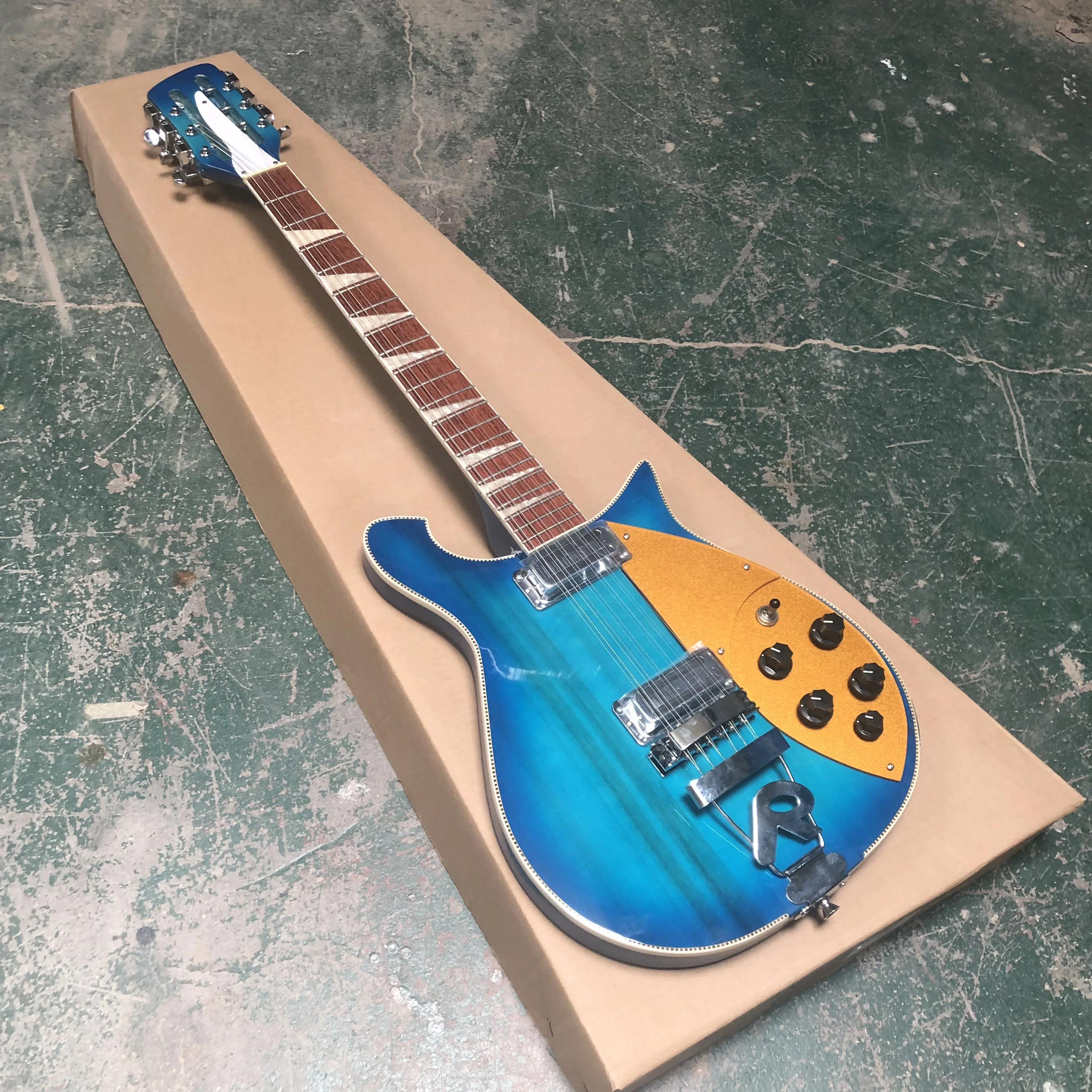 New product: 660 blue, 12 string electric guitar, wholesale and retail.