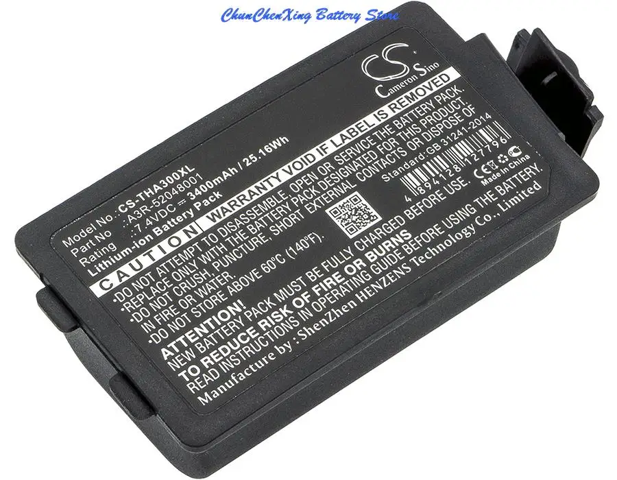 Imagem -05 - Cameron Sino 2600mah 3400mah Bateria de Impressora Portátil para Tsc Alpha 3r