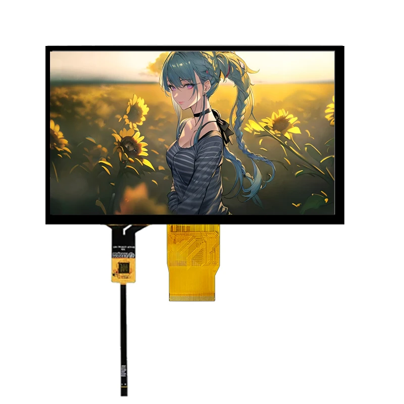 7-Inch LCD Display, 800×480 Resolution, RGB Interface, 50-Pin Connector, with Capacitive & Resistive Touch, JD9165 + GT911, Colo