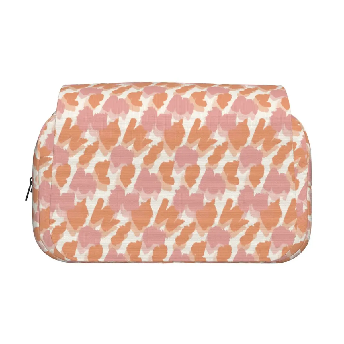 Pink Leopard Print Double Clamshell Pen Case Pencilcases Pen Box for Student Large Storage Bag Students School Zipper Stationery