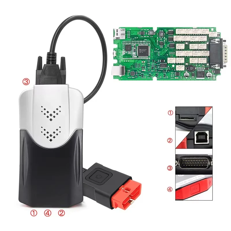 Escáner de Diagnóstico OBD II Bluetooth AK DS150 2021.11 con Keygen para Delp V9.1 para Autos y Camiones