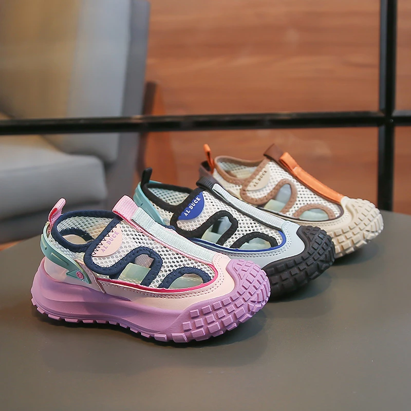 

Новые детские повседневные туфли-сандалии Весна-Лето 2026: модные, универсальные, дышащие, сетчатые, прохладные