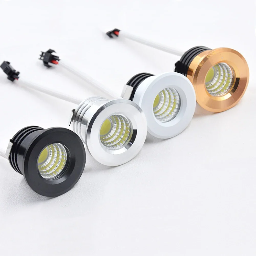 Mini LED Spot Light Downlight COB 3W Led Spot 110V 220V Indoor Spotlight for Ceiling Cabinet Showcase Loft Decorations