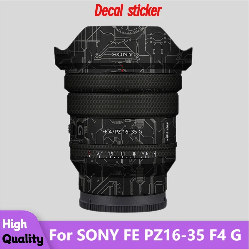 Pegatina corporal para lente SONY FE PZ16-35 F4 G, calcomanía protectora de piel, película de envoltura de vinilo, abrigo Protector antiarañazos