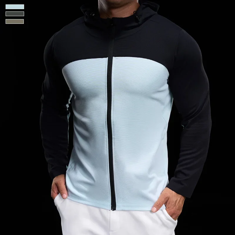 

Men Hoodies Sport Bodybuilding Sweatshirt Running Jacket Fitness Training Compression Jersey Gym Long Sleeved T-Shirts