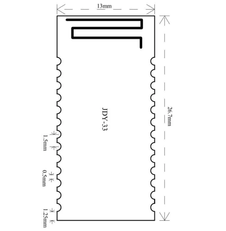 JDY-33 Dual-Mode SPP BLE 3.0 Drahtloses Serielles Pass-Through-Modul 2.4GHz UART-Board Kompatibel mit HC-05 – Detail 2