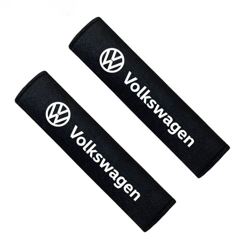 2pcs Car Safety Belt Covers Seat Belt Case Cover For Volkswagen GOLF Polo Tiguan VW GTI MK5 MK6 PASSAT Car-Styling Accessories