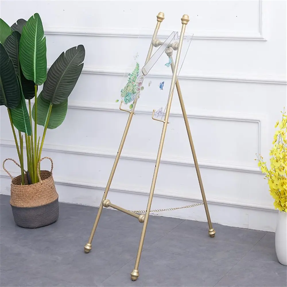Gold 150cm Lightweight Metal Portable Easel for Sketching, Display, and Wedding Signs