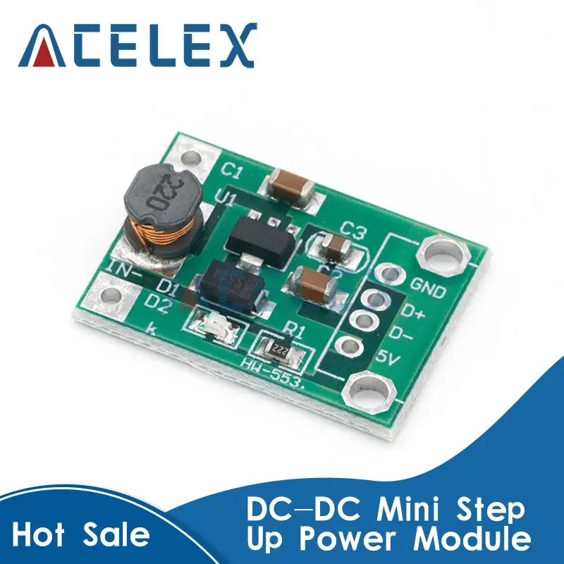 5V DC DC Converter Step Up Power Supply DC-DC Booster Boost Adapter Converter Board Step-Up 500MA Voltage Regulator 1V-5V to 5V