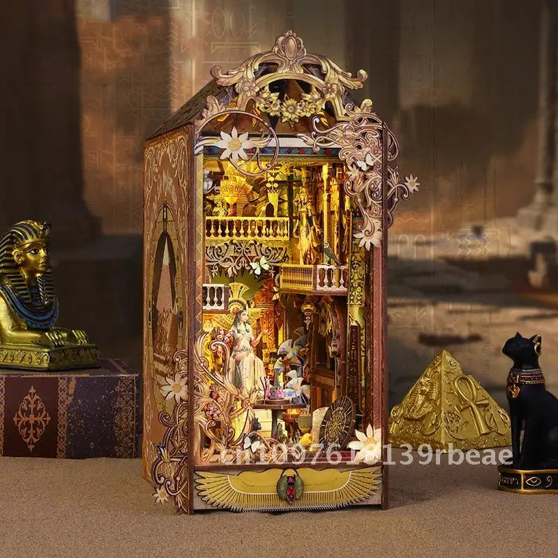 

Хатина ручной работы своими руками, подставка для книг, отслеживаемость, потерянный город, креативная сборка, 3D-стереоскопическая модель, украшение, подарок на день рождения