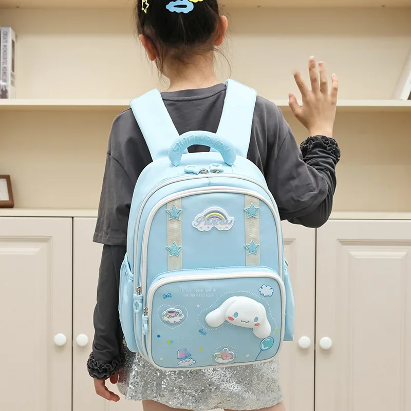 

Рюкзак Kuromi для школьниц, милый, кавайный, с мультяшным принтом, легкий, для женщин, из ткани Оксфорд, большой вместимости