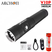 ARCHON V10P 1400 Lumen Recharge Diving Flashlight LED Flashlight  Diving Torch Underwater Dive Light Fill Light Strobe Lamp