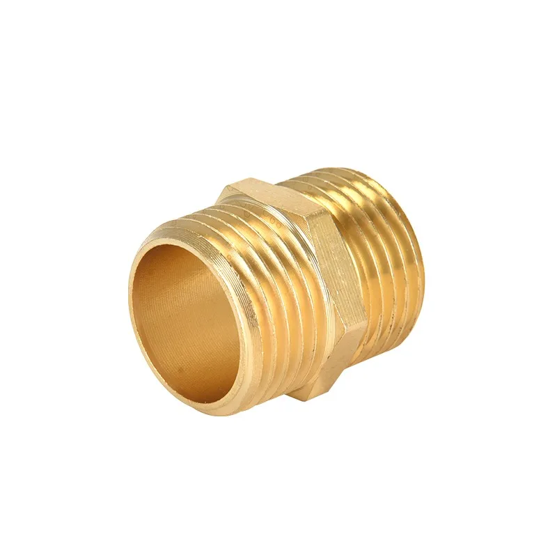 1/8 1/4 3/8 1/2 3/4 1 황동 배관 부품 육각 연결구 빠른 커플러 어댑터 수나사-수나사 나사산 물·기름·가스 범용 연결구 유압 연결구 수나사 이음나사 연결구