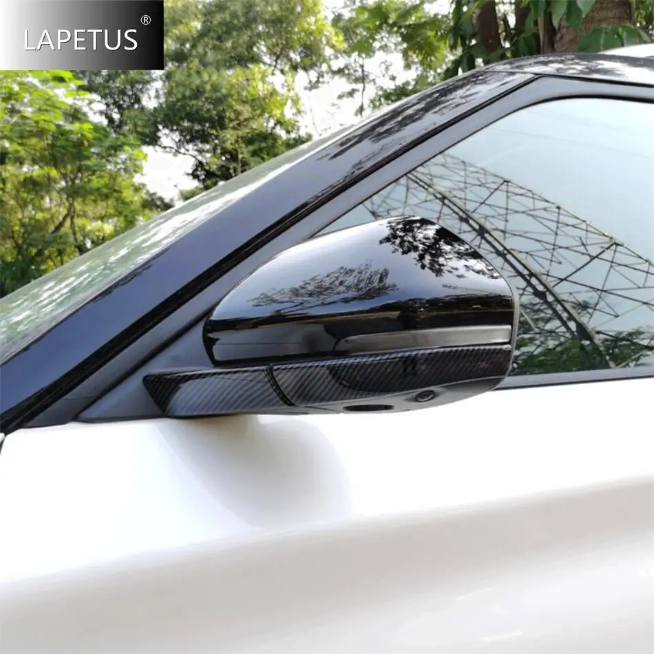 

ABS Rearview Mirror Rain Eyebrow Deflector Blades Cover Trim For Ford Explorer 2020 - 2023 Car Chrome / Carbon Fiber Accessories