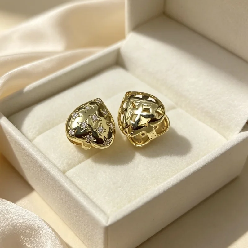 2026 New Fashion Style Small and Exquisite Star Zircon Earrings Trendy Elegance Light Luxury Premium Jewelry Women