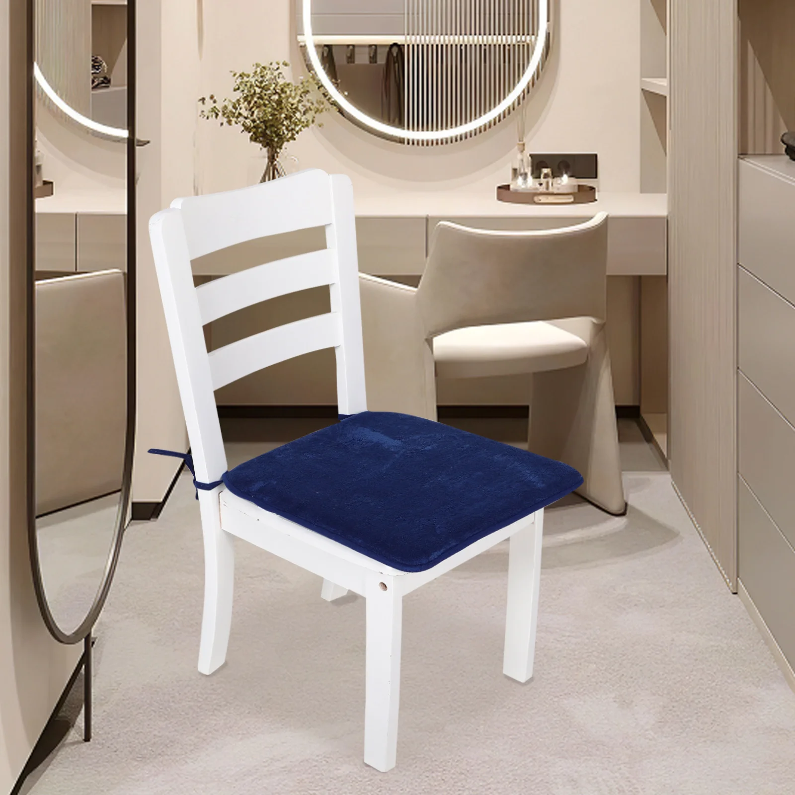 

4pcs Pads Removable Dining Kitchen Chairs Outdoor Adjustable Ties Non Slip Kitchen Cushions Dining Modern For Desk Outdoor