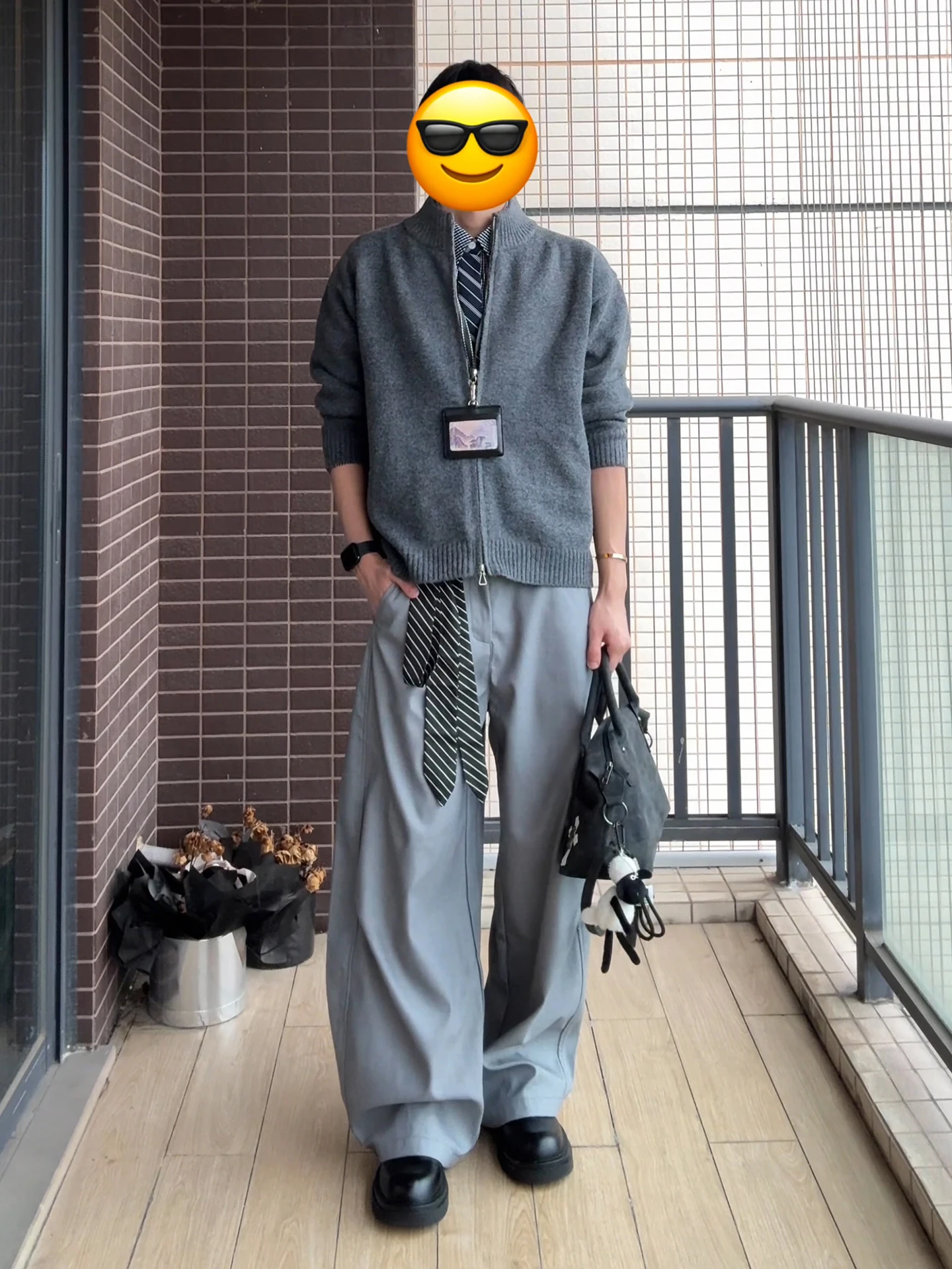 

Cleanfit Men's Thiened Warm Knitted Sweater Stand Collar Double Zipper Winter Coat Casual Open Cardigan Polyester Fiber