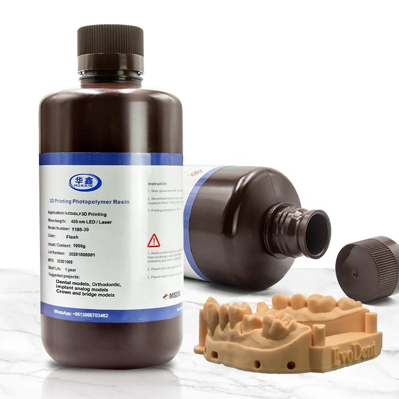 

Flesh Tan Grey Dentals Model Resins 3D Printing UV Resins SprintRay Printers Compatible DLP Modeling with CE