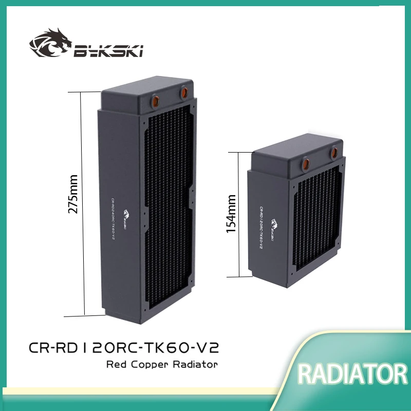 

Bykski CR-RD120RC-TK60-V2 60 мм толщиной 120 мм 240 мм медный радиатор компьютерный разряд воды жидкостный радиатор для вентиляторов 12 см