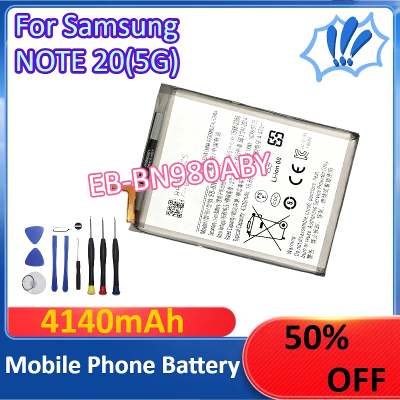 

New 4140mAh EB-BN980ABY Mobile Phone Battery for Samsung NOTE 20(5G) + Tools