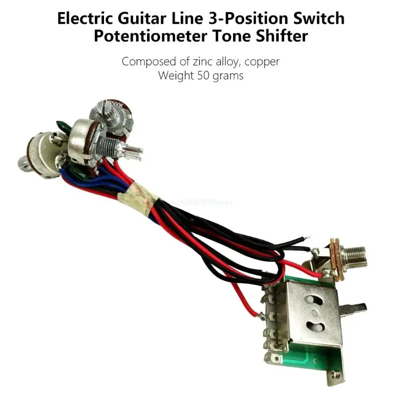 1 volumen, 1 Control tono, interruptor 3 vías precableado, reemplazos arnés cableado guitarra eléctrica 500K