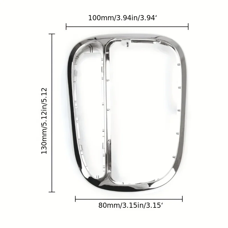 مناسبة لسيارة Mercedes-Mercedes-Benz W203 C200 C230 C300 غطاء زخرفي لناقل الحركة المركزي - سطح كروم، لوحة ناقل الحركة