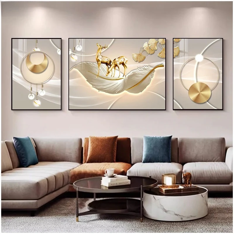 

Modern Aluminum Frame Canvas Wall Art HD Printing Abstract Landscape/Painting Home Office Decor Ready to Hang Canvas Wall Art