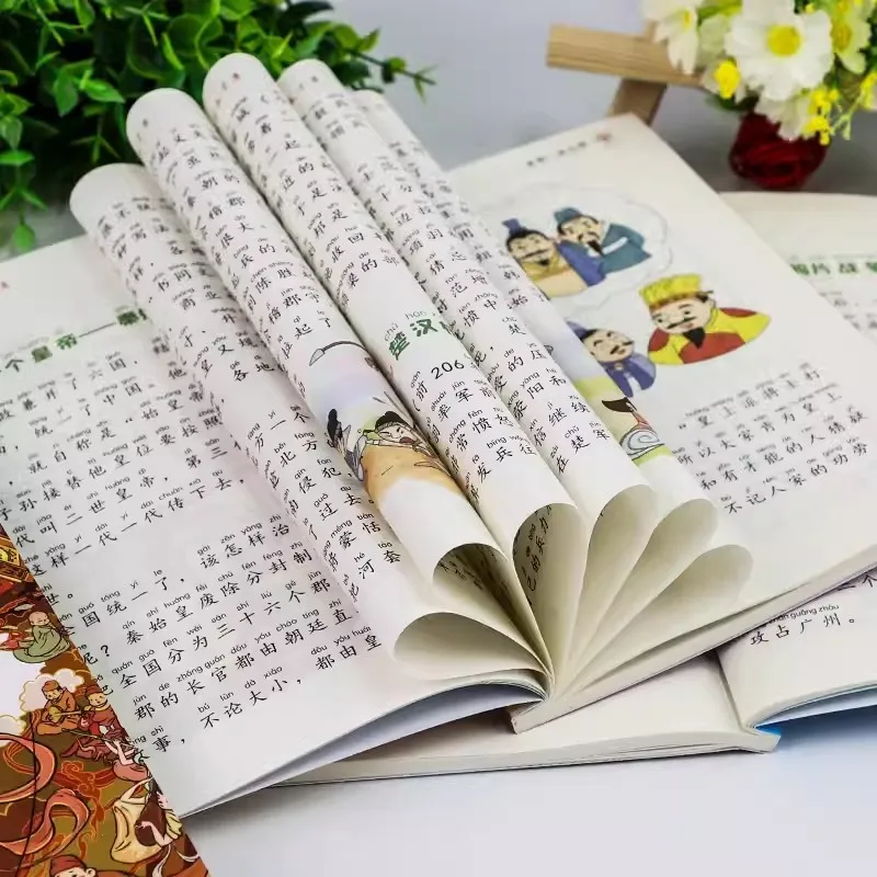 New 4pcs/set Chinese History Story Books for Children In The Five Thousand Year Chinese Phonetic Version Extracurricular Book