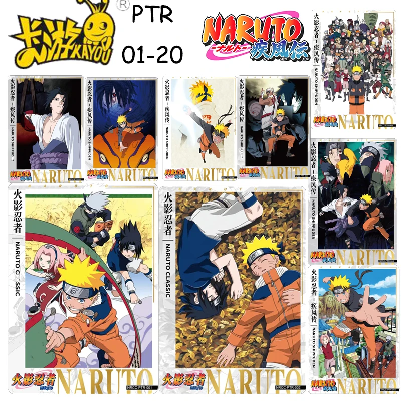 KAYOU PTR-20PCS Naruto Cards Naruto Uzumaki Jiraiya Sasuke Orochimaru Sakura Harino Christmas Birthday Present Collectible Card