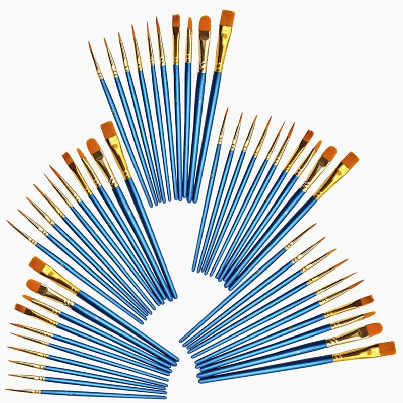 Set di pennelli per acquerello, pittura a guazzo, pennelli artistici fai da te per olio acrilico, acquerello, viso, nail art