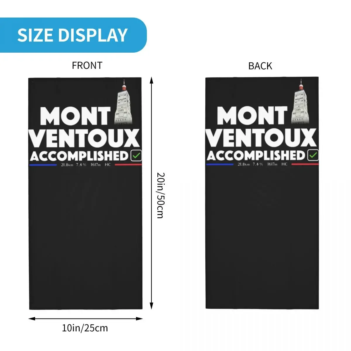 Mont Ventoux ผ้าพันคอคอปกพิมพ์หน้ากากผ้าพันคอ FaceMask เดินป่าตกปลา Unisex ผู้ใหญ่ Breathable