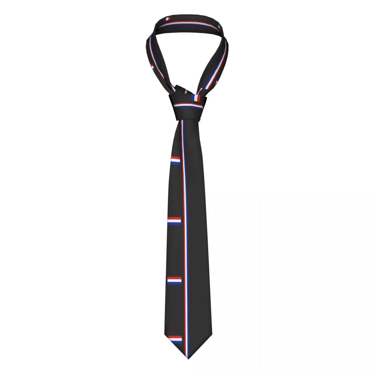 Corbata de la bandera de Holanda para hombre y mujer, corbatas de cuello de los Países Bajos de poliéster de 8 cm, accesorios de camisa estrecha de seda, regalo de Gravatas