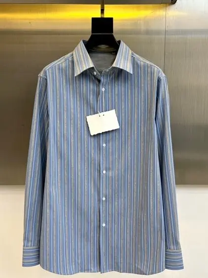 

BC Classic Old Money Wind Lapel Striped Casual Shirt