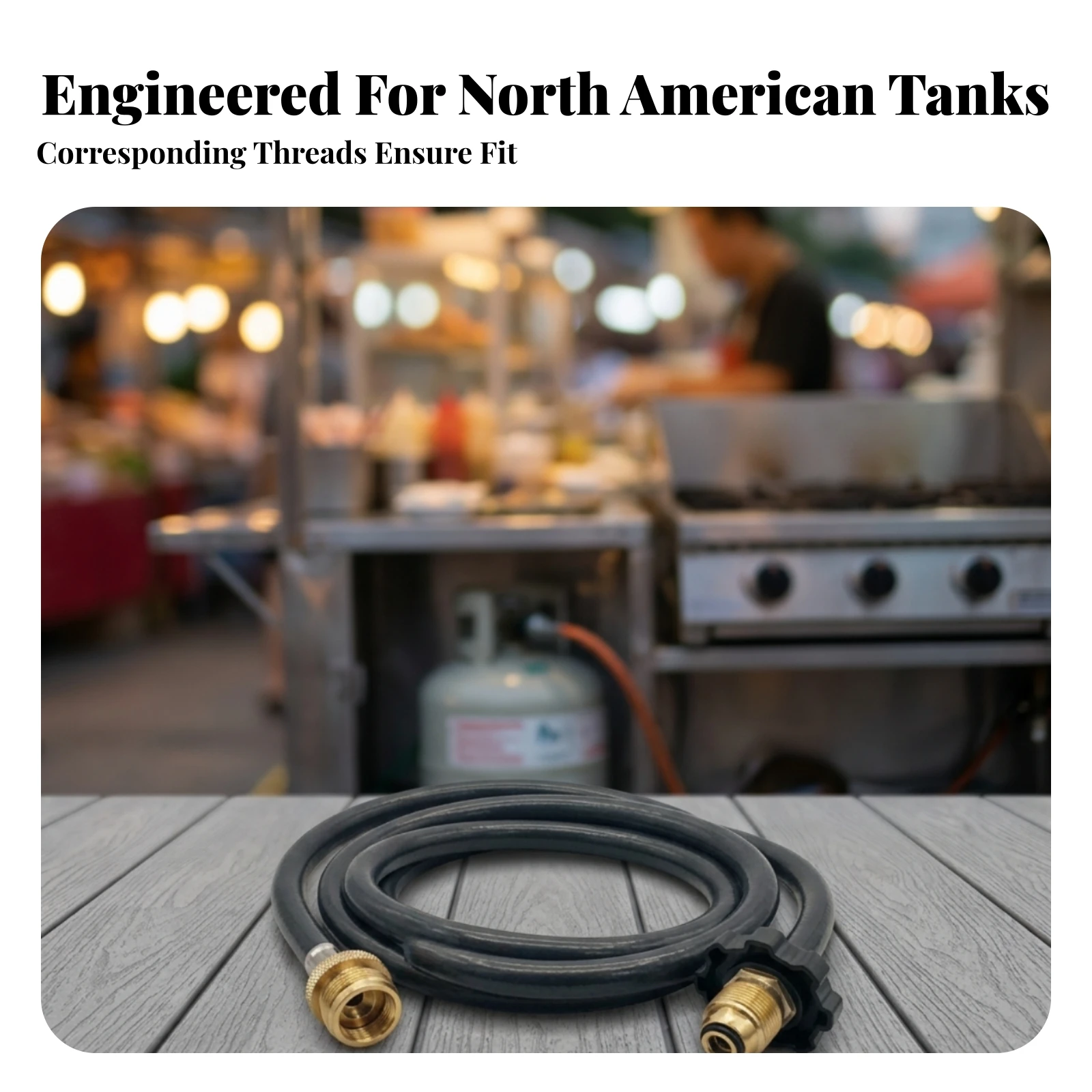 Propane Adapter Hose Hand-Tightening Propane Hose with Brass Fittings Connector Long Lasting Hassleleak-Proof for Grills