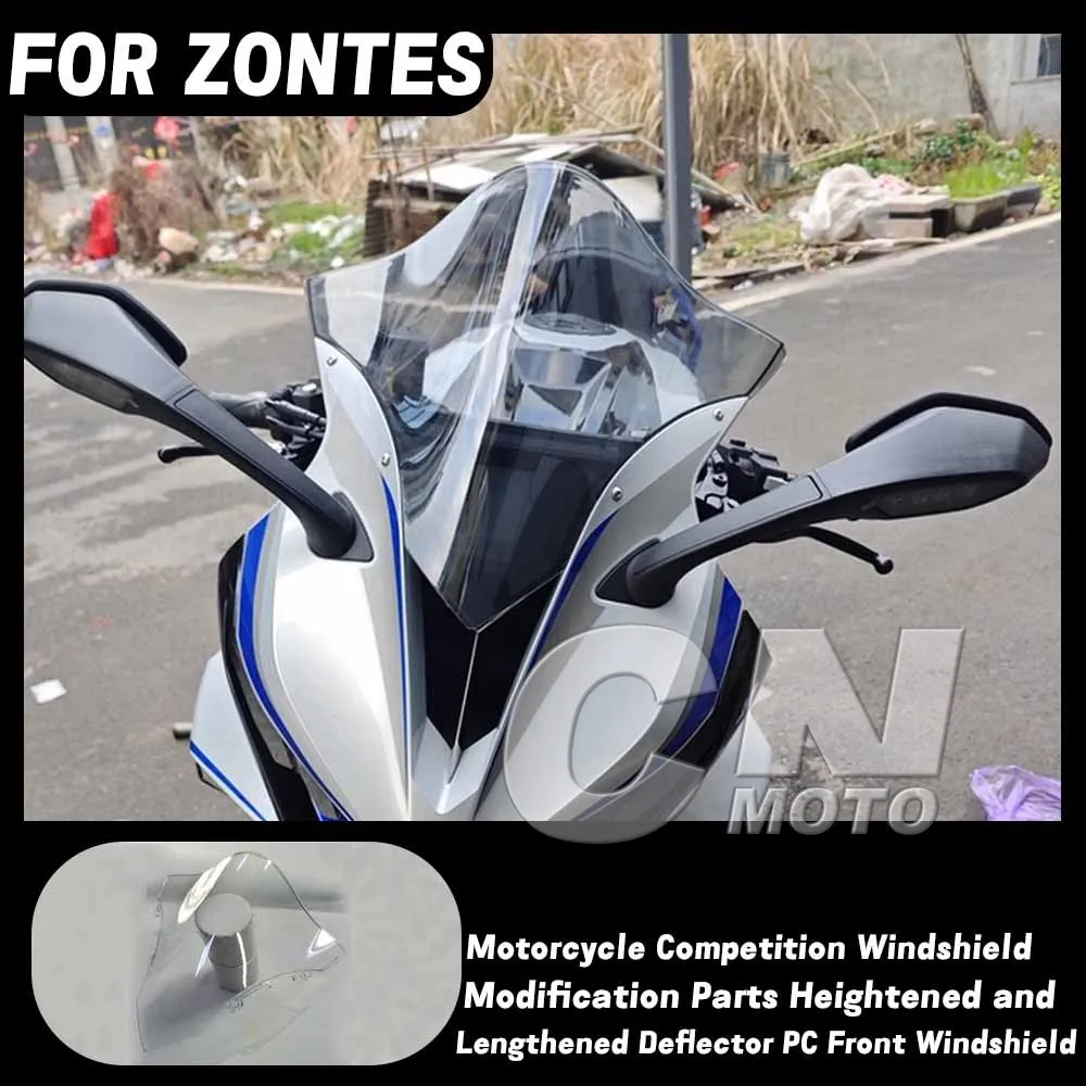 

Motorcycle Competition Windshield Modification Parts Heightened and Lengthened Deflector PC Front Windshield FOR ZONTES 703RR