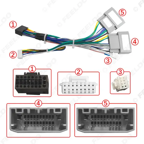 Dodge Ram Jeep Cherokee Wrangler 용 16Pin 차량용 오디오 배선 하네스 Android 라디오에 적합