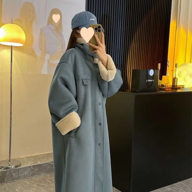 

Lamb Wool Coat Women's Autumn And Winter New Environmentally Friendly Fur Integrated Imitation Fur Long Coat