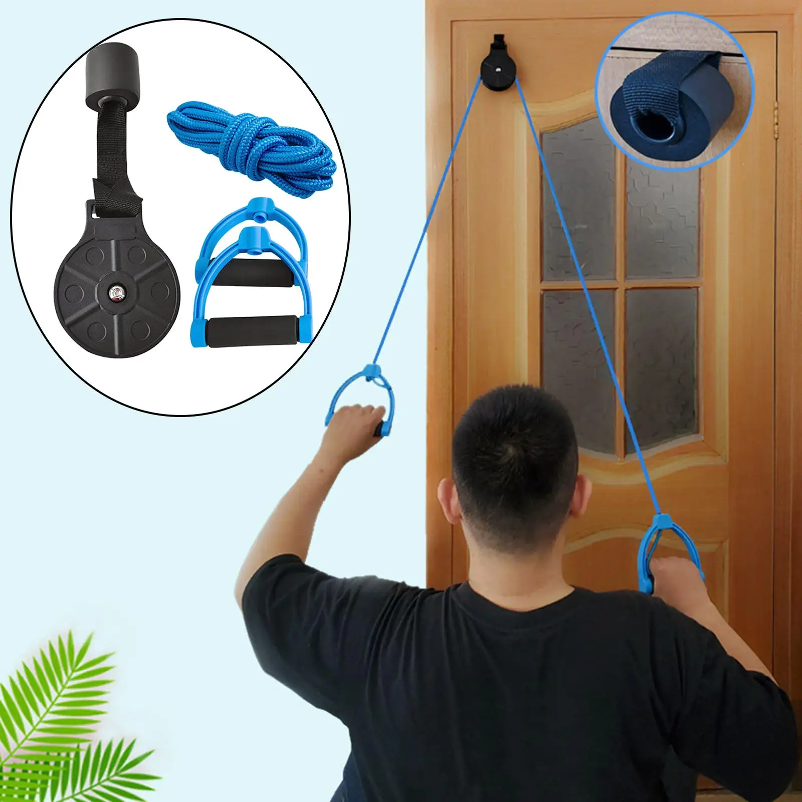 Over the Door Shoulder Pulley Rehab Training Kit for Elderly Rehabilitation