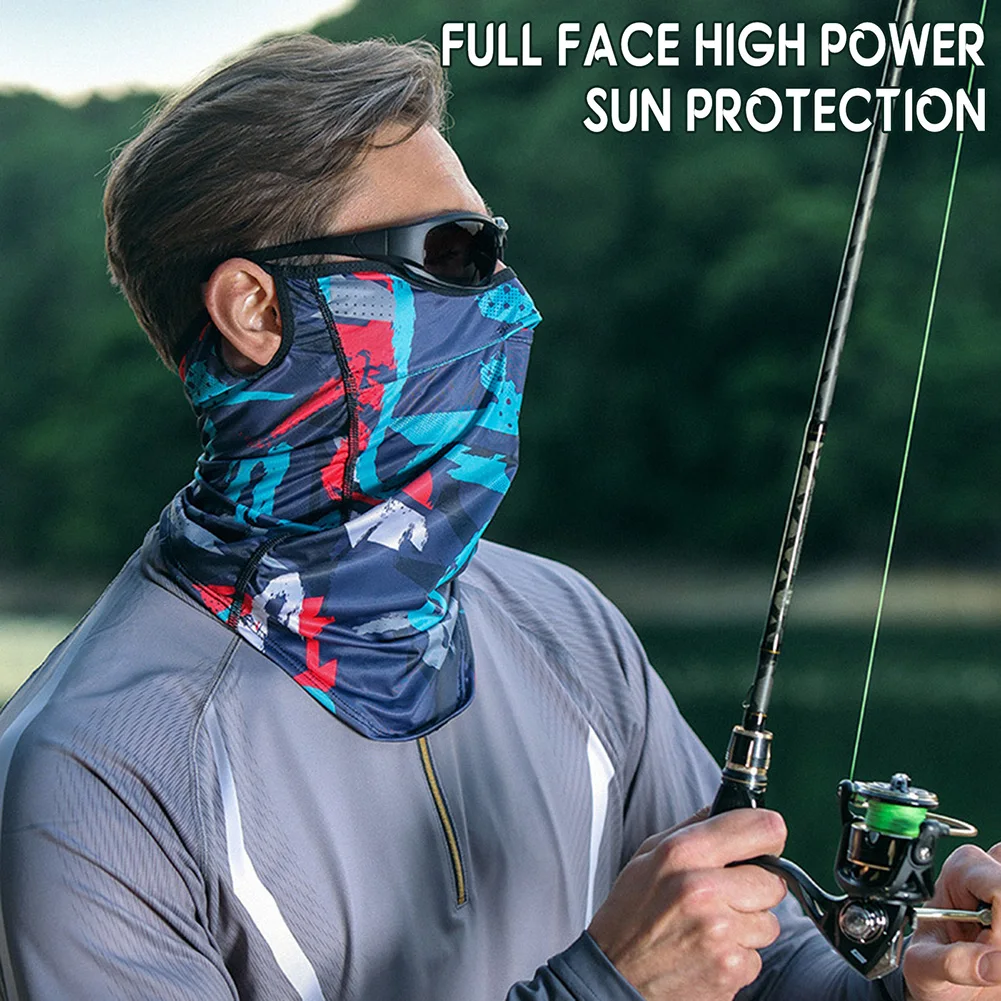 Printed Sun Protection Ear Hanging Mask Personalized Face Protective Cover For Hiking Climbing