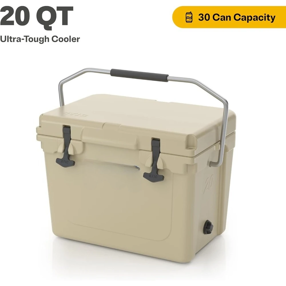 مبرد قوي للغاية، صندوق ثلج معزول صلب للشاطئ والمشروبات والمشروبات والتخييم والنزهة وصيد الأسماك والقوارب - المنزل #3