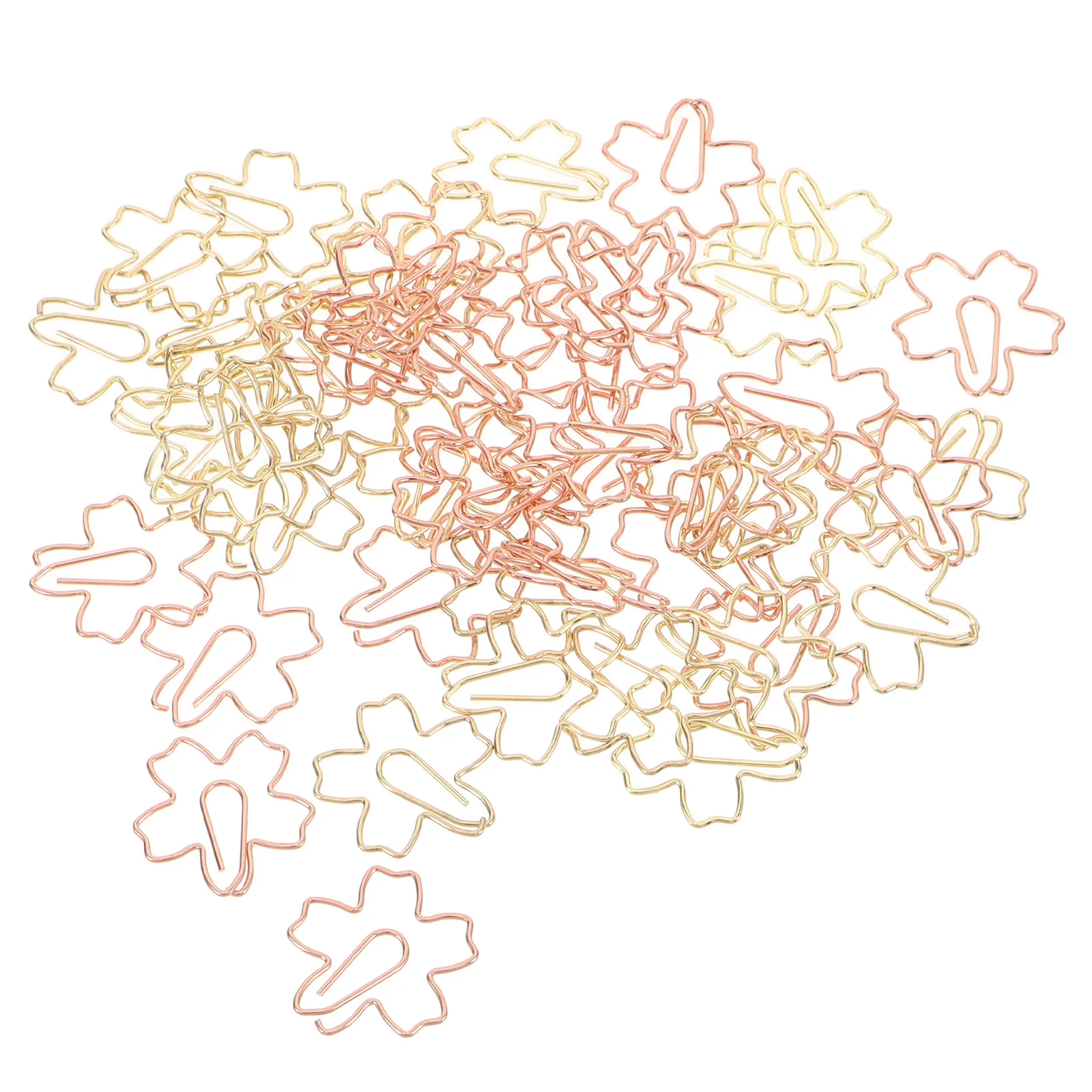 

60Pcs Metal Cherry Blossom Paper Clips Versatile Reusable File Clamps for Office Home and School Documents Metal Clips Clamps