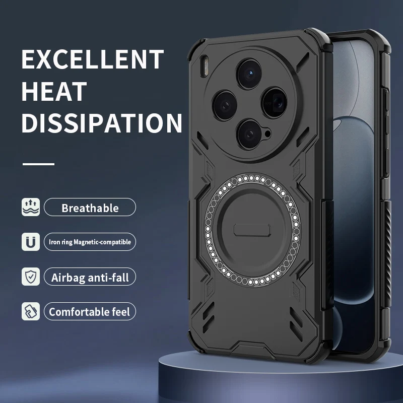 حافظة حماية للعدسة تبديد الحرارة لهاتف Vivo X300 Pro 5G غطاء شحن لاسلكي مغناطيسي Fundas Coque