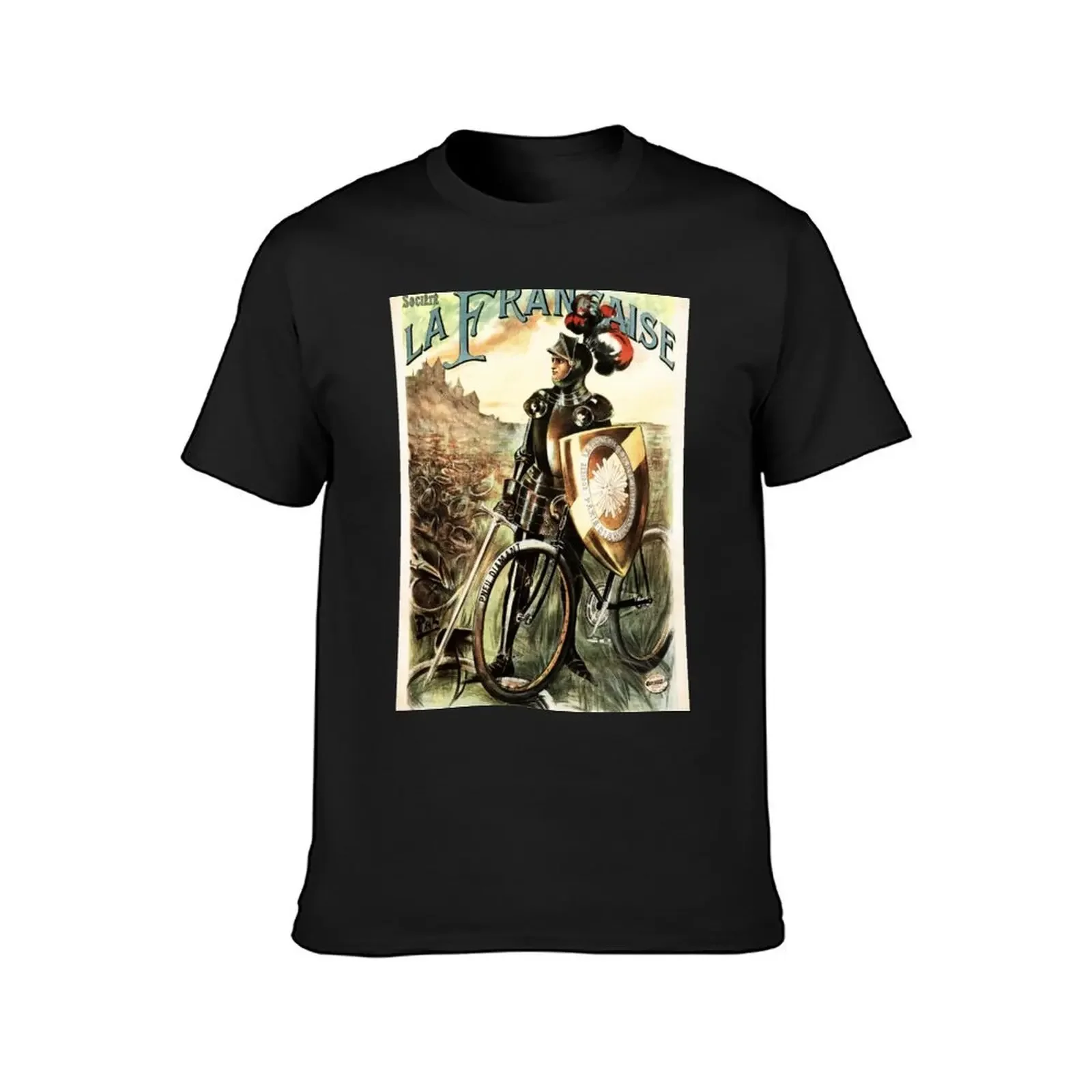 La Francaise French Cycles Knight on Bicycle Vintage Advertisement T-Shirt hippie clothes clothes for men