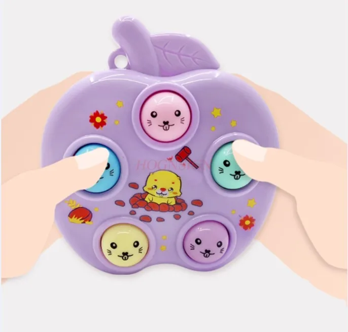 Jouet de décompression souris de dessin animé pour enfants, trompent, machine de jeu portable, entraînement des doigts de la chaîne du continent, puzzle au sol