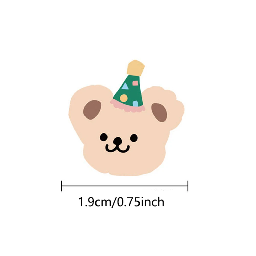 50-200Pcs Cute Little Bear Stickers  Whole Paper Adhesive Tape INS Korean Simplified Sealing Sticker Packag Decor Lables