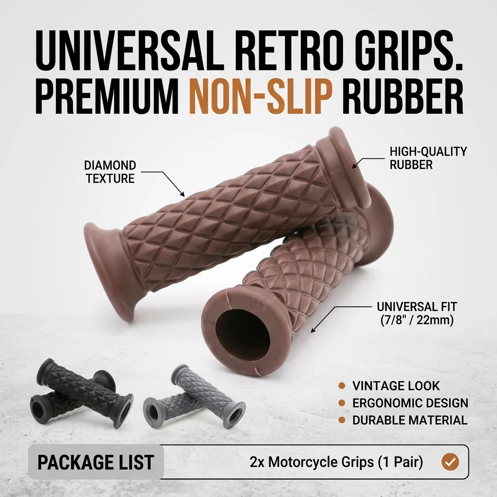 Motorcycle Handlebar Grips 22mm 7/8