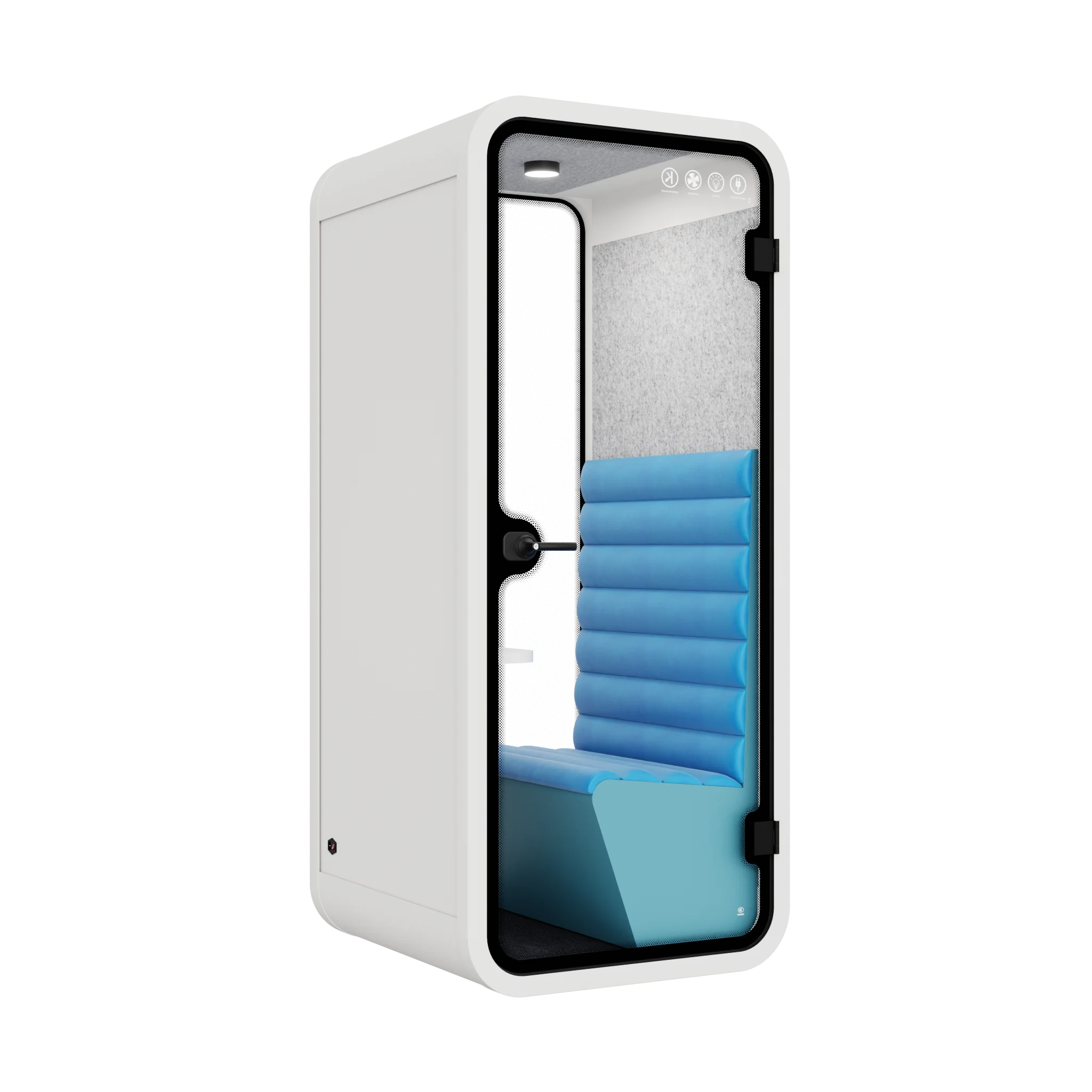 Acoustic Pod Tempered Glass Modular Silent Cabin With Led Light Power Socket for Remote Work Video Conference